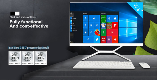 23.8″ ऑल इन वन पीसी डेस्कटॉप कंप्यूटर टच स्क्रीन I7 11700 8 करोड़ 16mb स्मार्ट कैश बेयरबोन सिस्टम